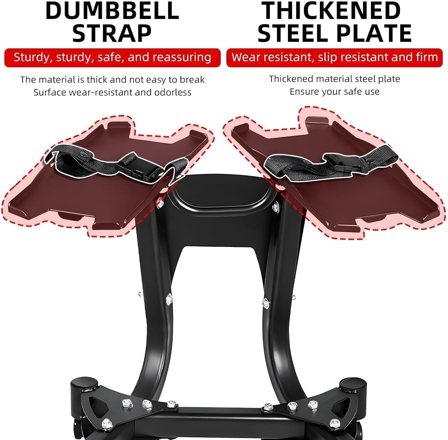 340LB Heavy Duty Dumbbell Rack with Wheels Adjustable Weight Stand Home Gym