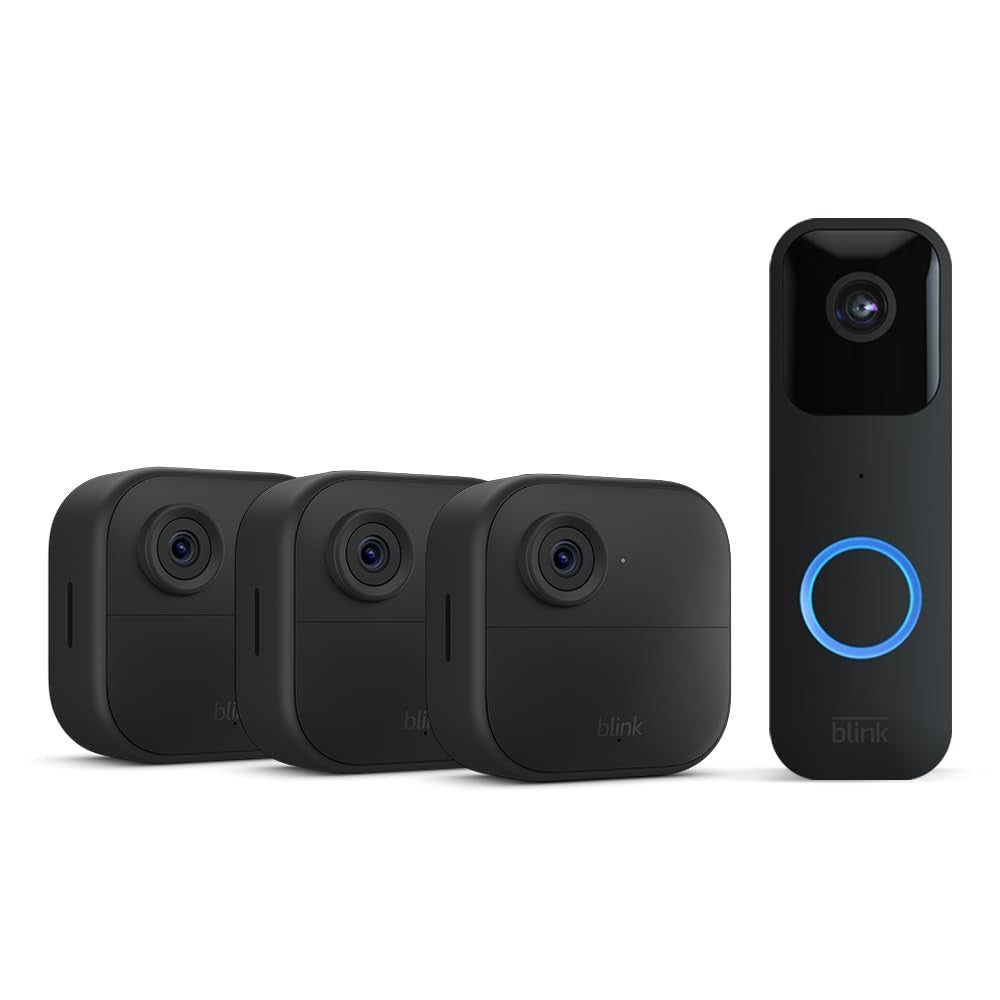 3 Camera Wireless Security System HD Video Doorbell Alexa Smart CCTV