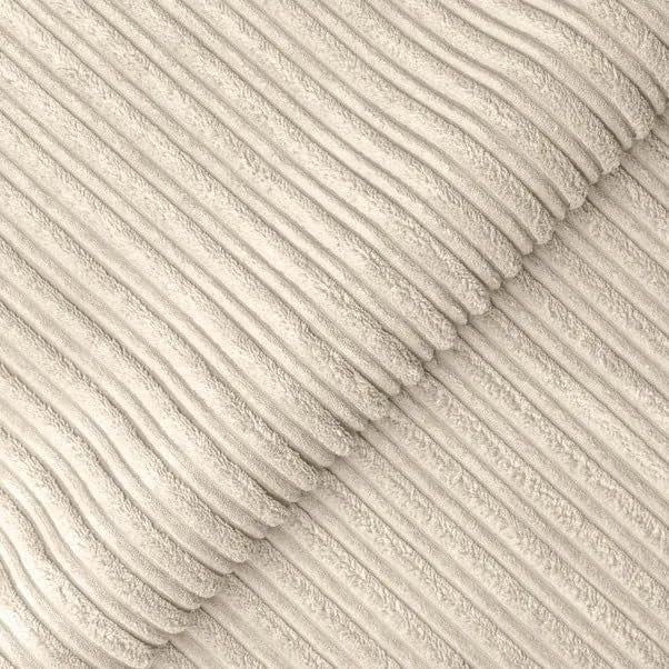 Modern 5-Seater Jumbo Cord Modular Corner Sofa Cream L-Shaped Couch
