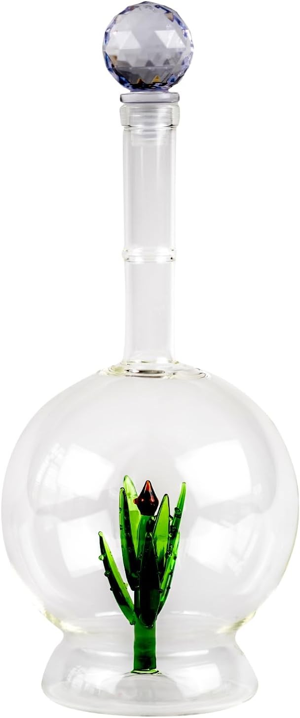 Tequila Agave Decanter 750ml – Glass Agave Display Bottle for Home Bar Gift