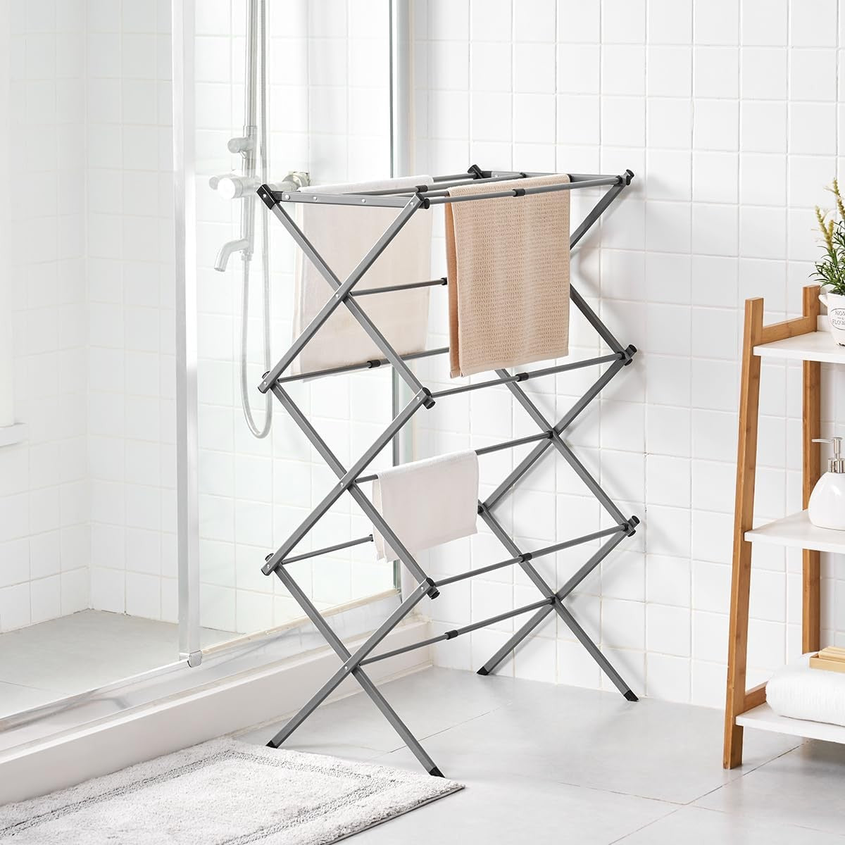 3 Tier Clothes Airer Folding Laundry Drying Rack Heavy Duty Space Saving