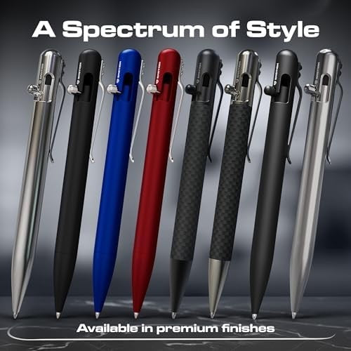 Titanium Bolt Action Ballpoint Pen Luxury Gift Black
