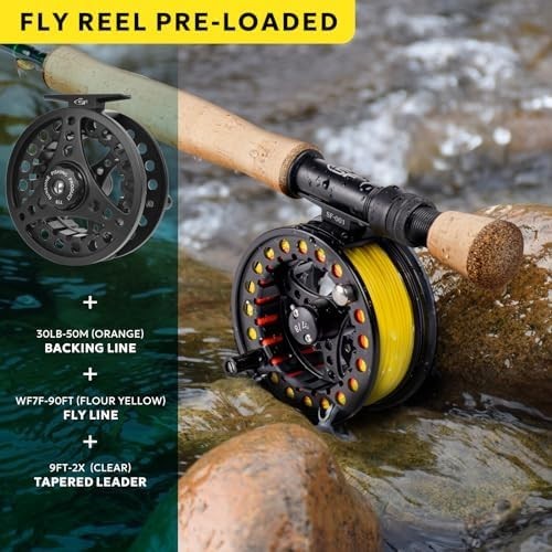 Emerald Green Fly Fishing Rod Combo 9FT Carbon Fiber Reel Kit