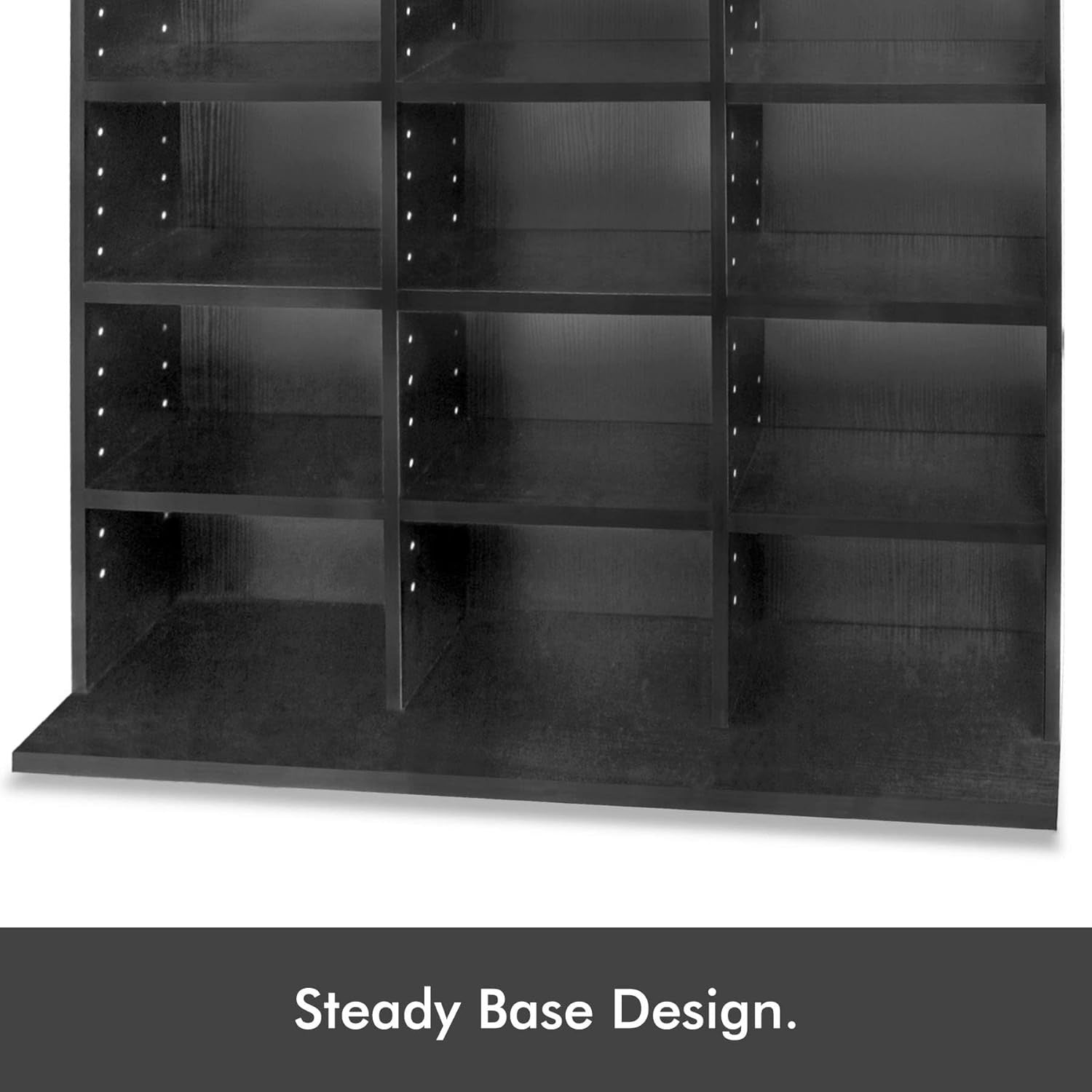 Media Storage Tower 24 Shelf CD DVD Blu Ray Game Book Organizer