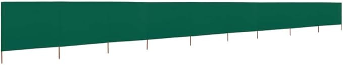 9-Panel Green Wind Screen 1200x80cm Outdoor Garden Camping Divider