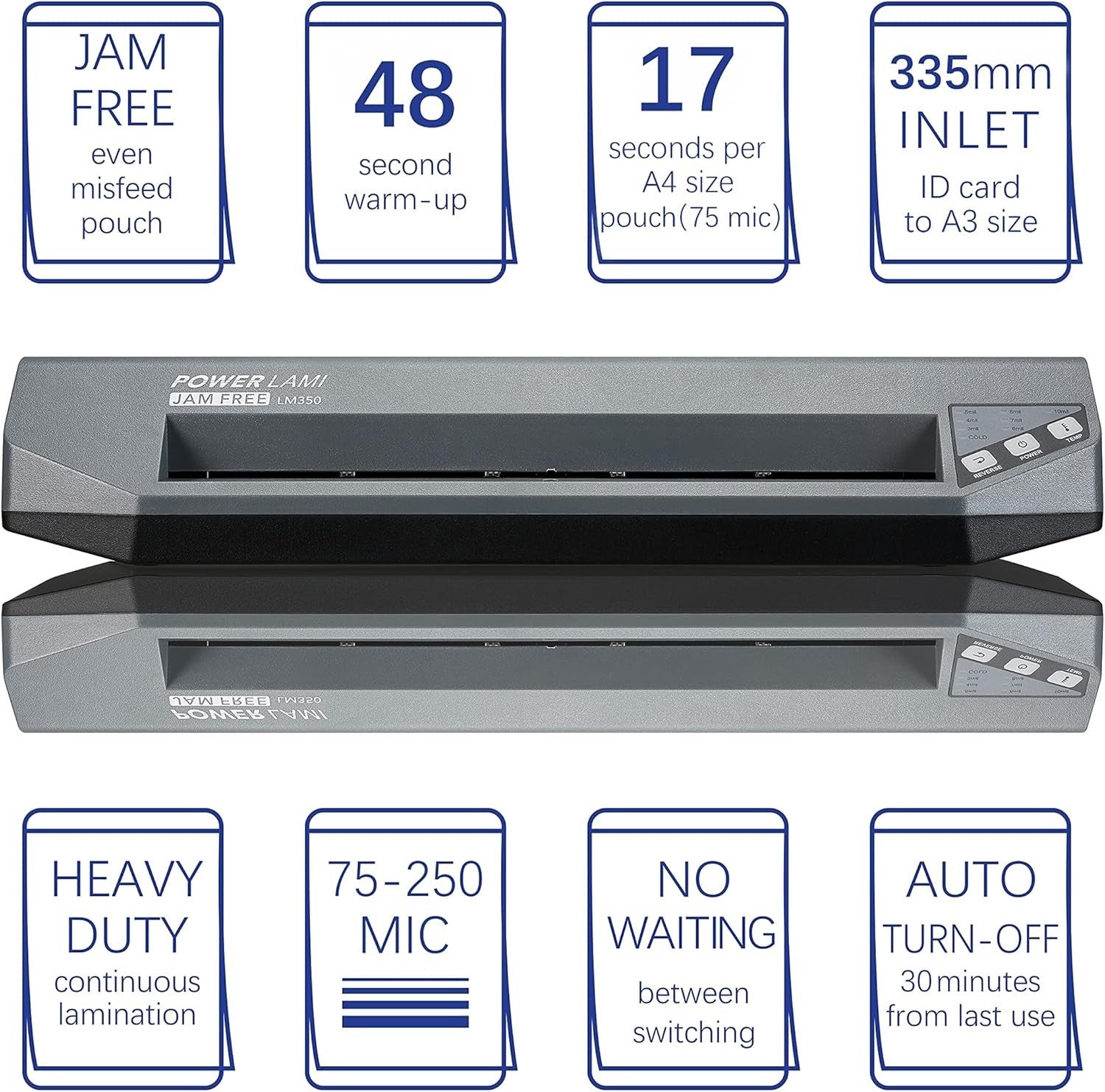 A3 Commercial Laminator Heavy Duty 4 Roller 48s Warm Up 250 Mic