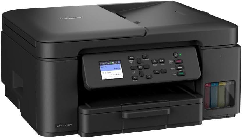Wireless A4 Inkjet Printer 3-in-1 Copy Scan Print Duplex Black Tank