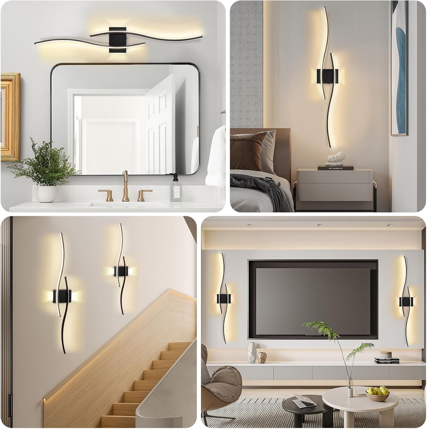 Wireless Rechargeable Wall Light 100cm, Remote Control, Dimmable Warm-Cool