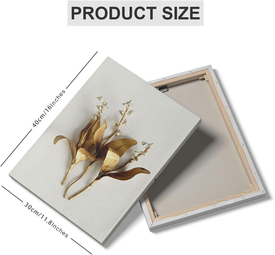 Framed Autumn Floral Canvas Wall Art Set of 3 16x12 Neutral Decor