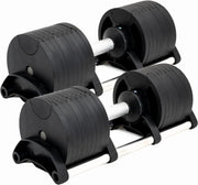 32kg Adjustable Dumbbells Pair Instant Select Weights 9 Levels Home Gym