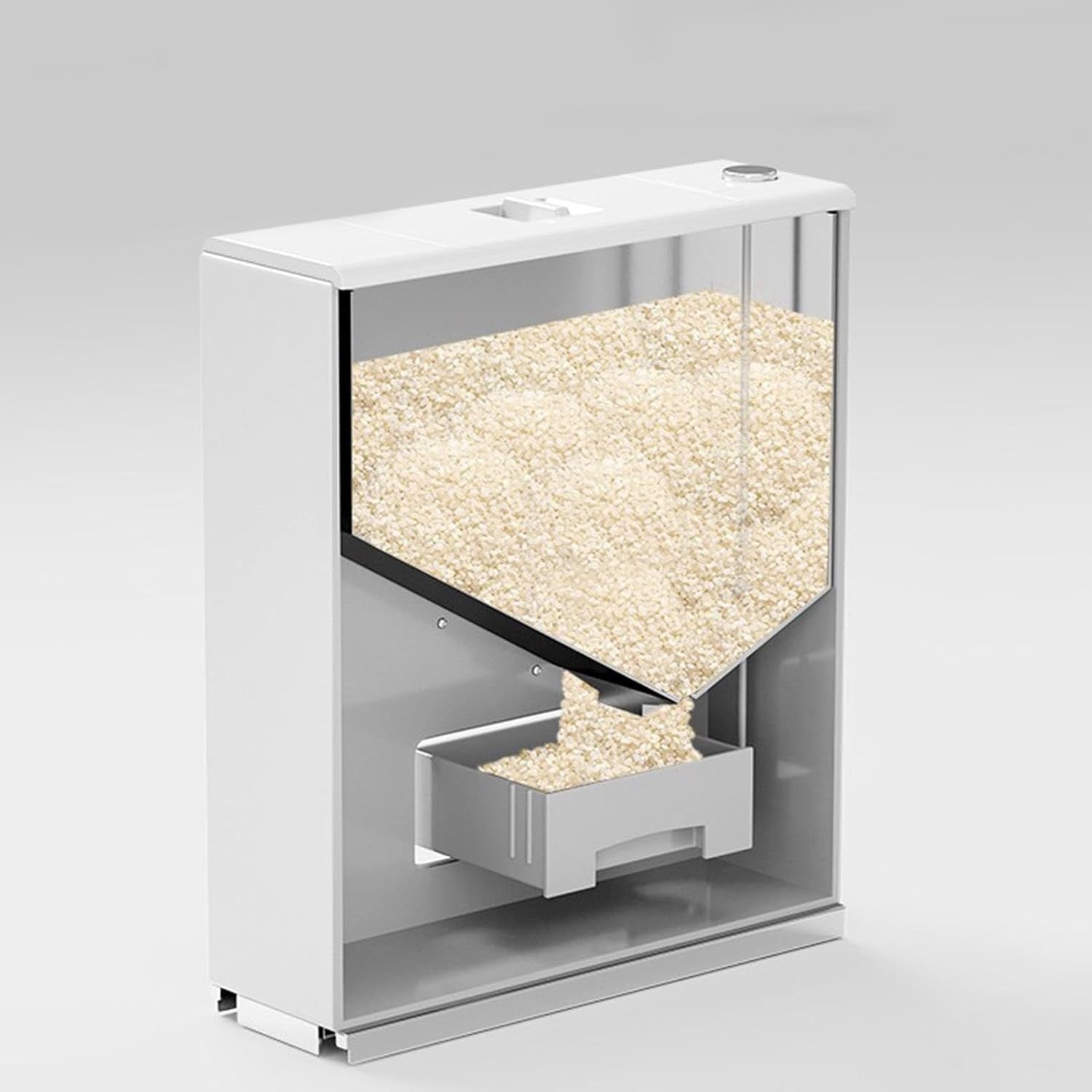 Stainless Steel Pull Out Rice Dispenser Cabinet 55x46x15cm