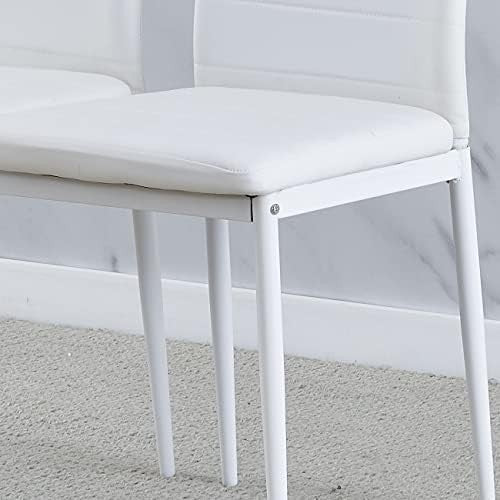 Square Glass Dining Table Set with 2 Chairs Modern Space Saving Design