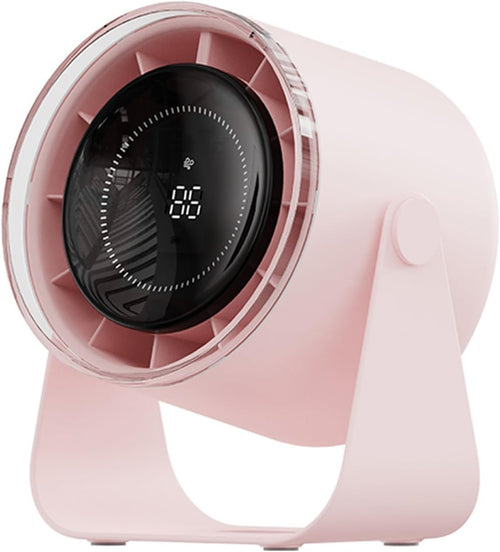 Pink USB Rechargeable Desk Fan – Quiet Cooling 3600mAh Battery Portable Airflow