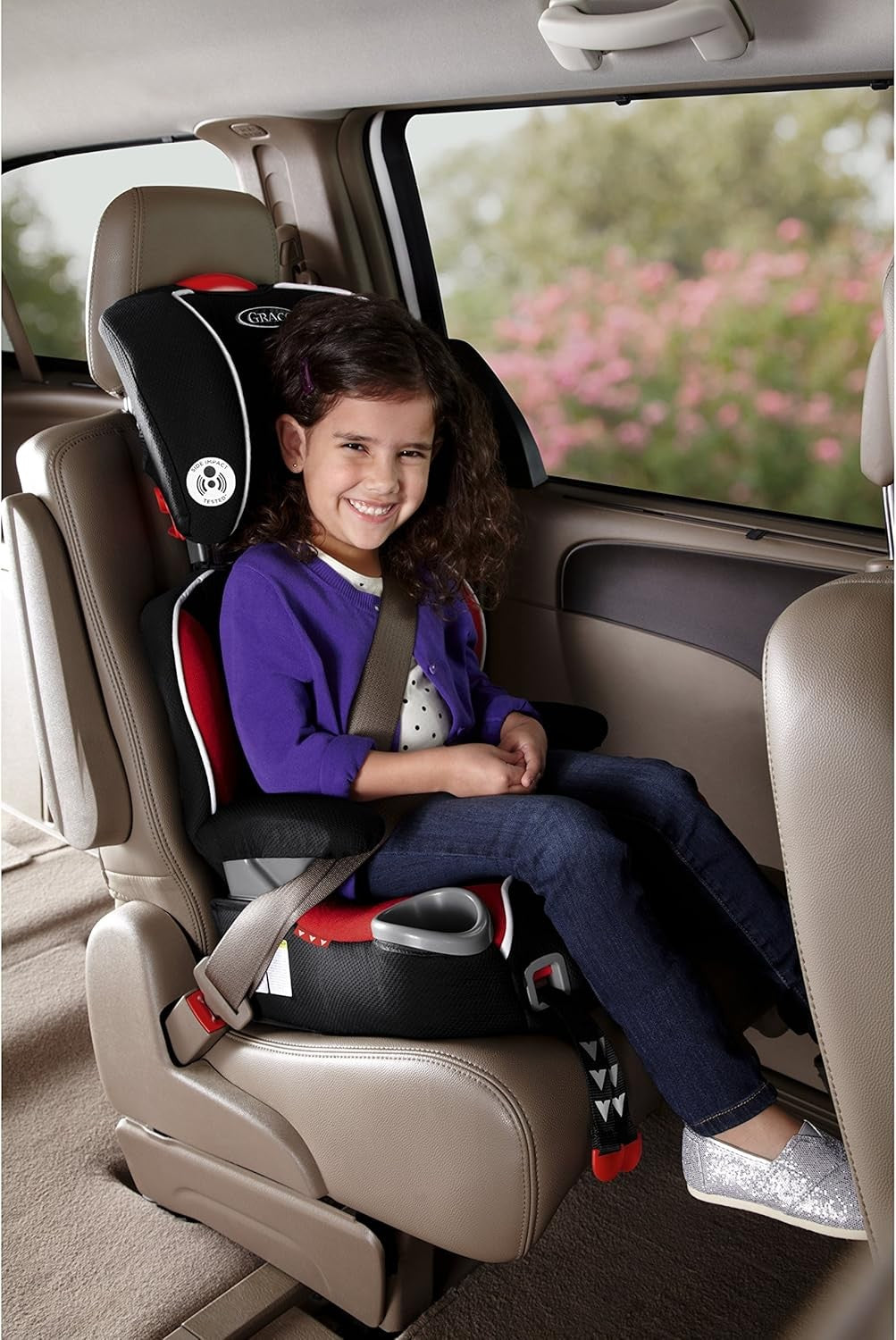 Highback Booster Car Seat with LATCH 2-in-1 Convertible Kids Seat