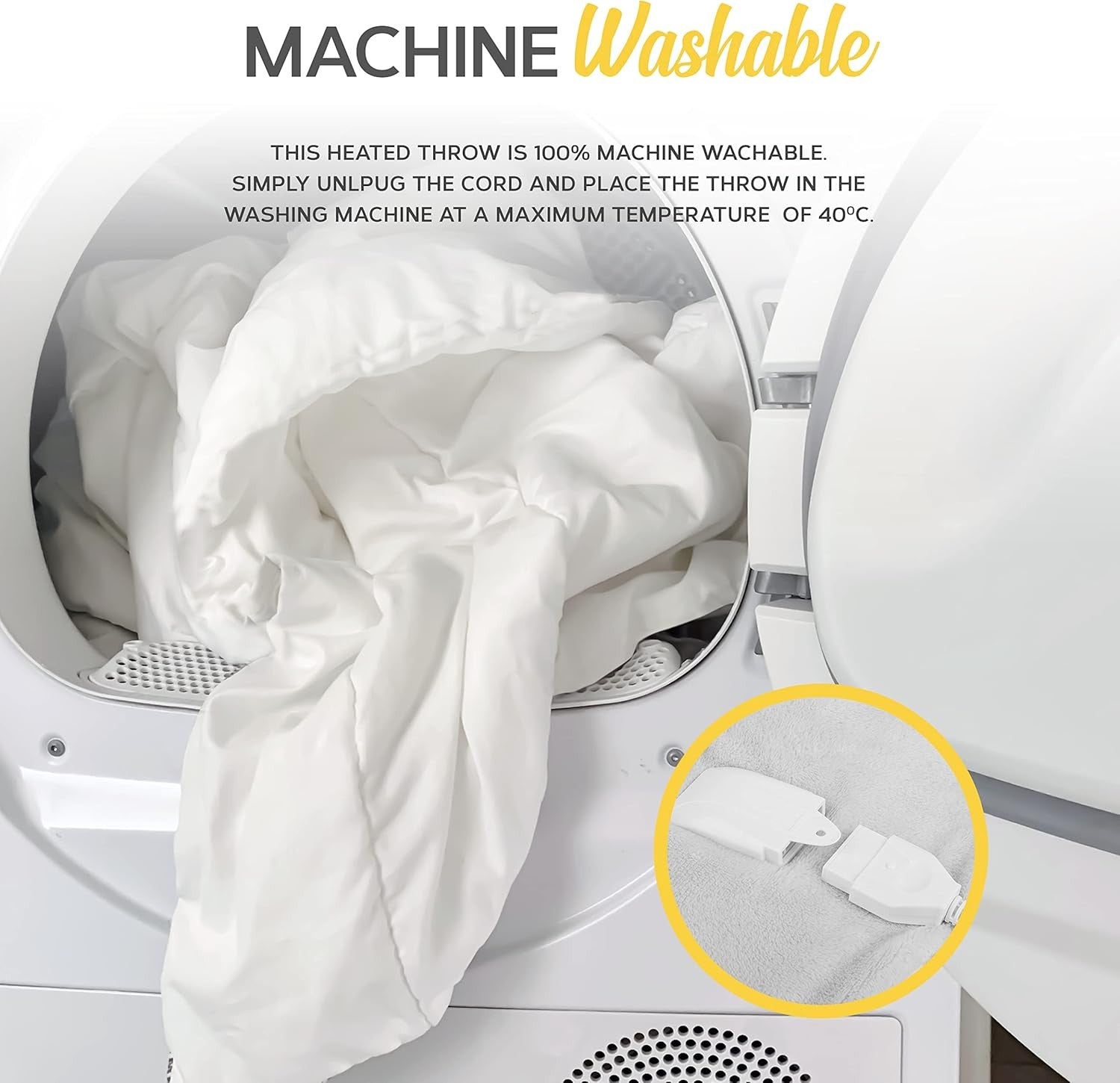 Single Electric Underblanket Fleece Heated Mattress Cover Fast Heat Washable