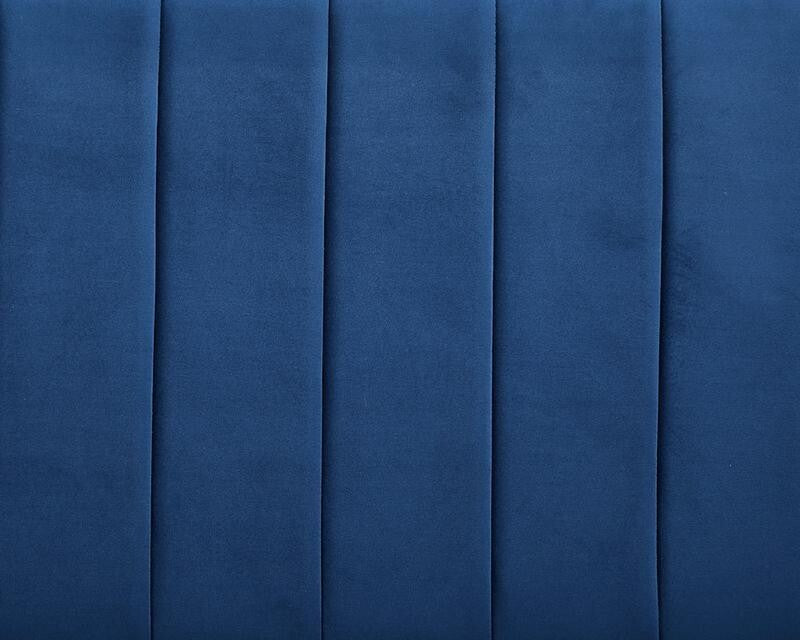 Blue Velvet 3 Seater Sofa Bed Pull Out Storage Chaise Guest Sleeper