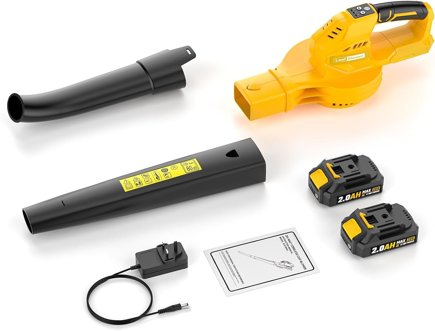 Cordless Leaf Blower 20V Battery Lightweight 3 Speed Garden Cleaner