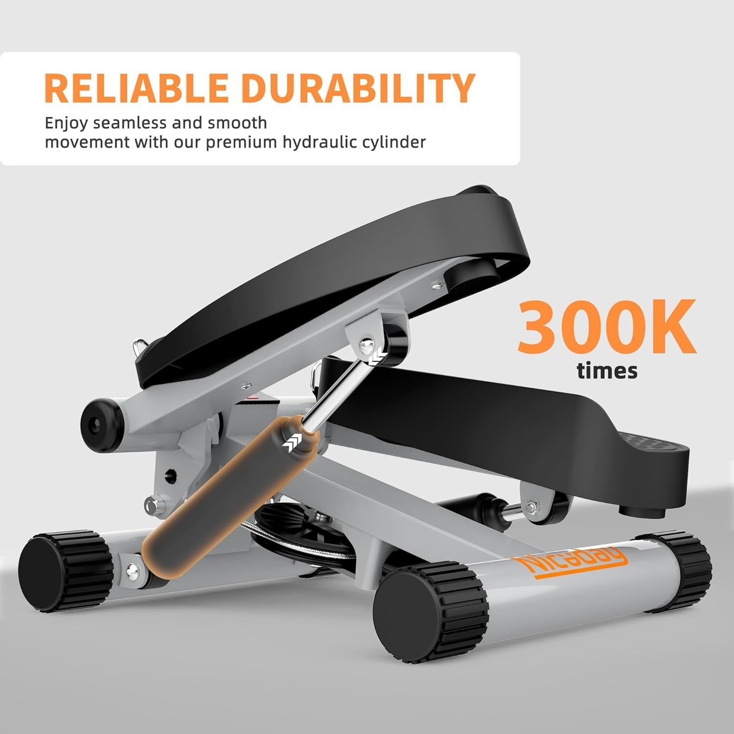 Mini Stepper w/ Resistance Bands, LCD Monitor & Non-Slip Pedals for Full-Body