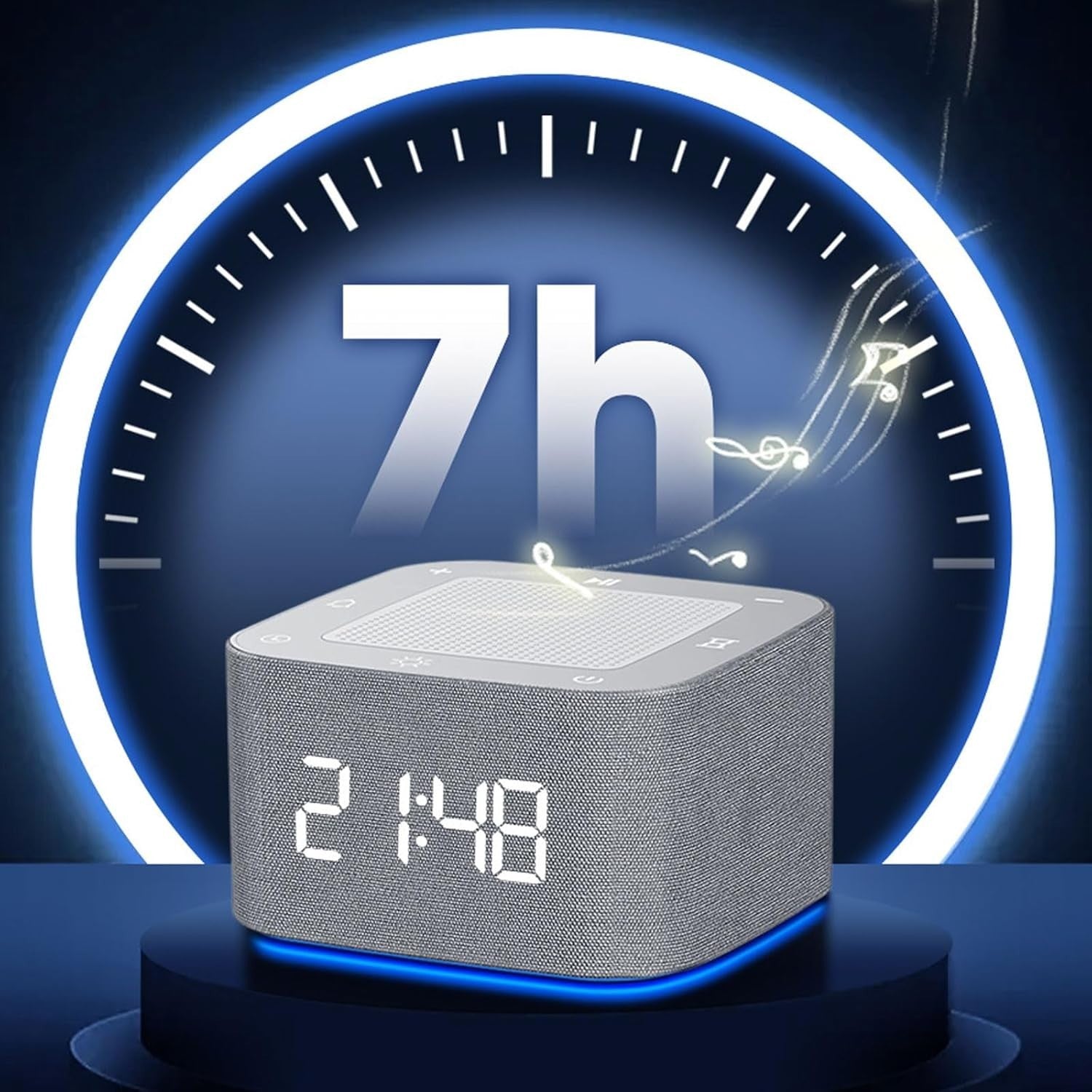 White Noise Machine with 32 Soothing Sounds, 8-Color Night Light