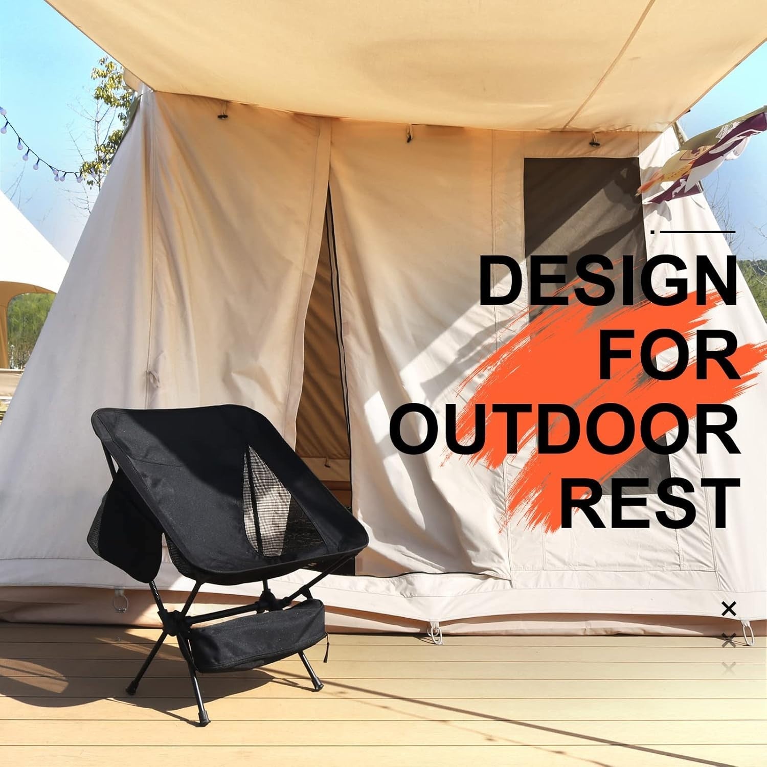 Ultralight Folding Camping Chairs 2-Pack with Carry Bag, Compact & Portable