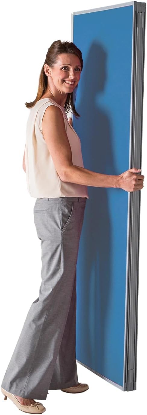 Light Blue 5-Panel Folding Room Divider 180×300cm – Office & School Partition