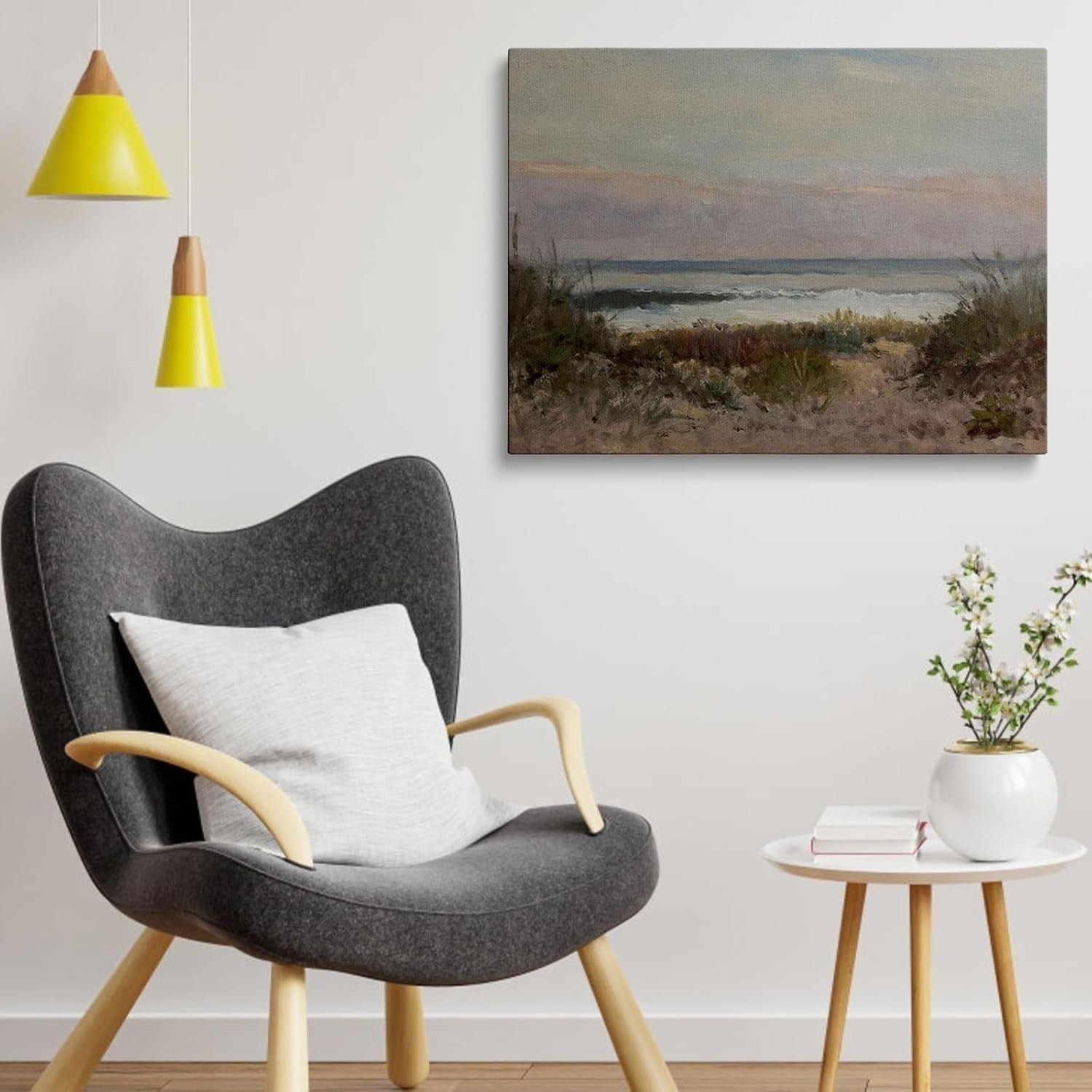 Modern Plant Decor Landscape Wall Art Poster Framed 40x30 cm Home