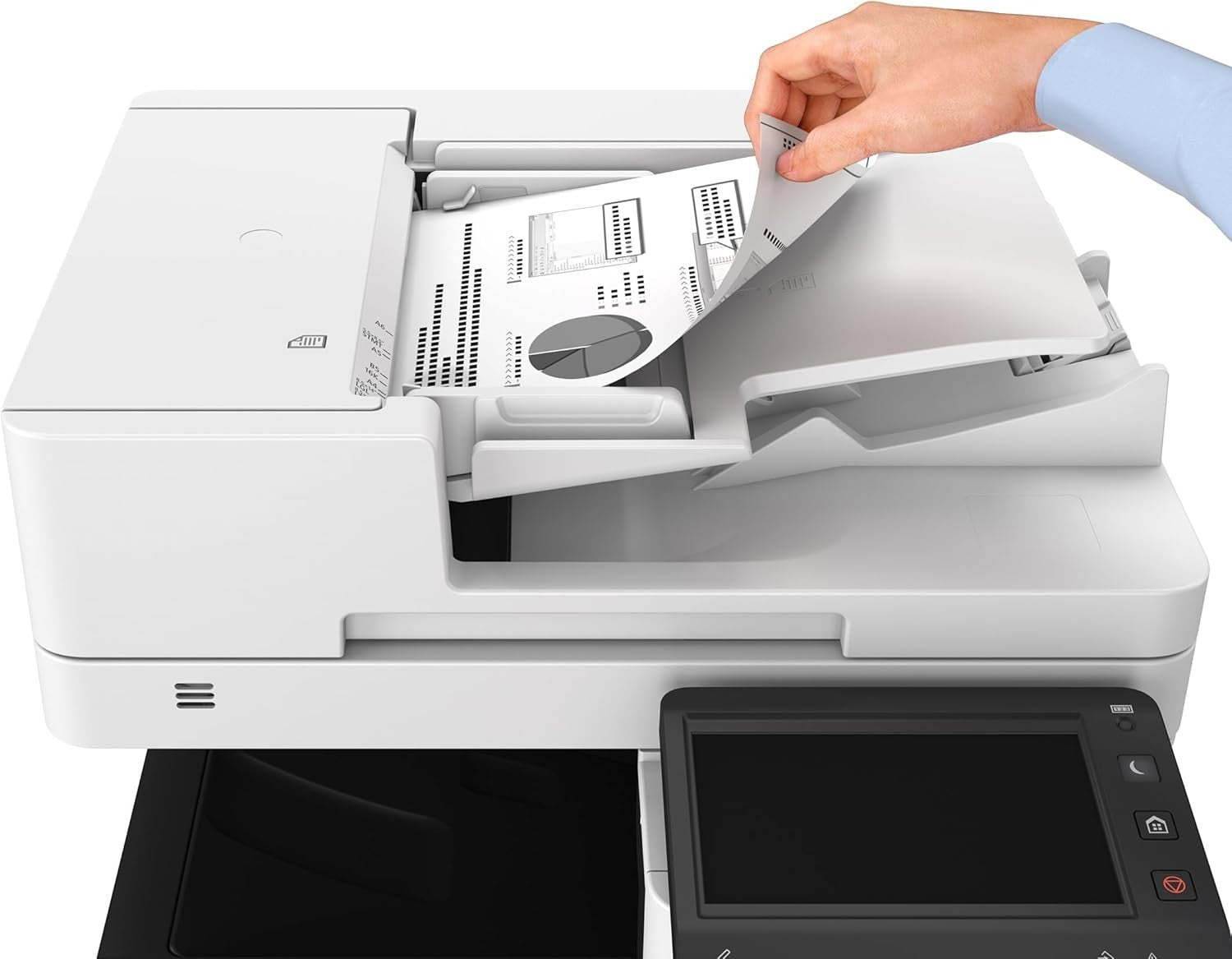 Wireless Colour All-in-One Laser Printer 38ppm A4 Copy Scan Fax White