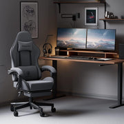 Ergonomic Gaming Chair with Footrest Massage 150kg Dark Sky Grey