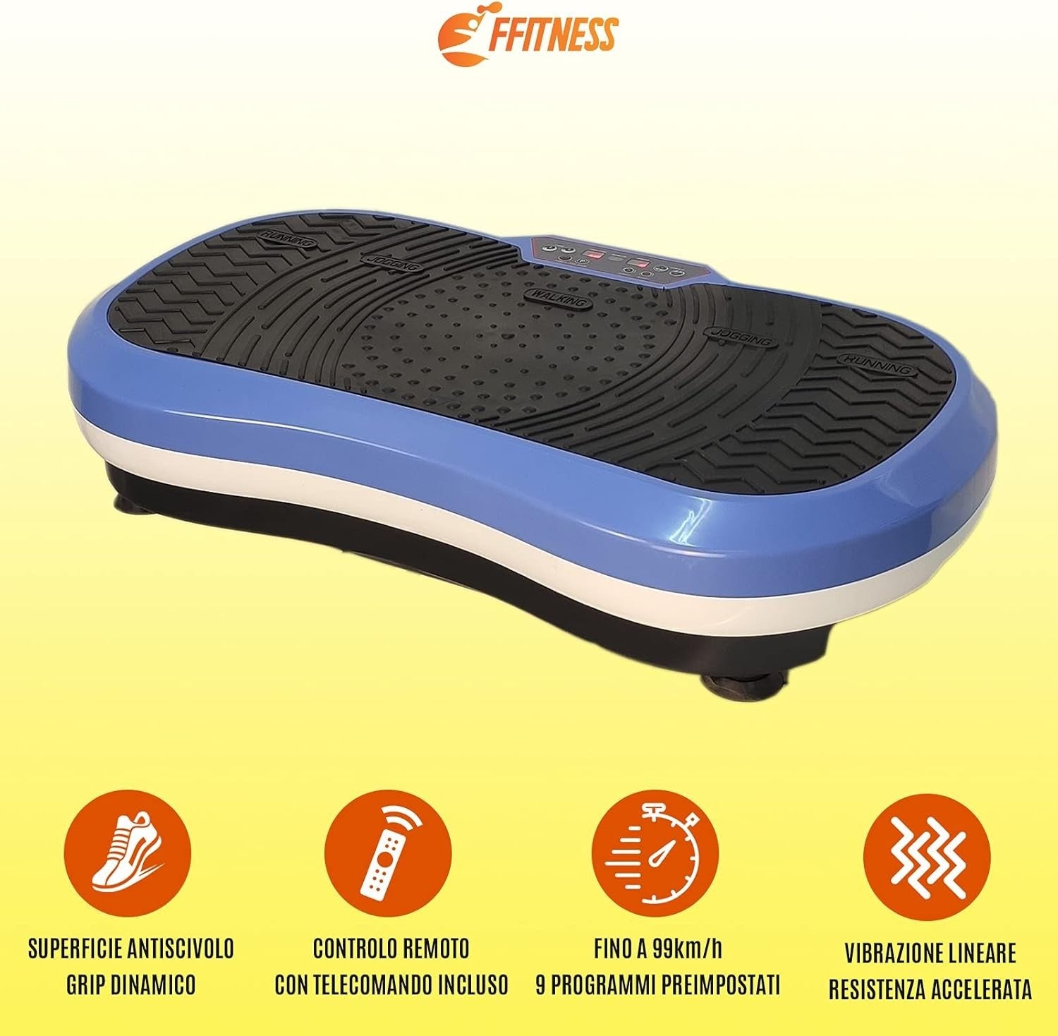 LCD Vibration Fitness Platform 9 Programs 99 Speeds Remote Bands