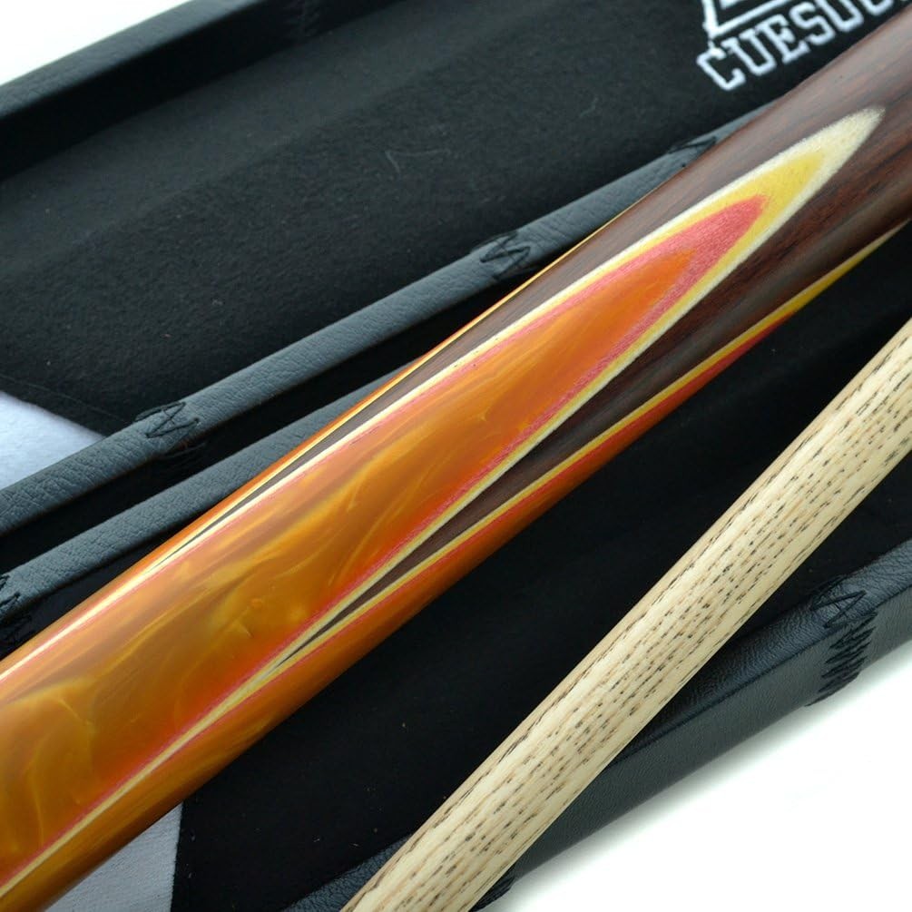 57” Snooker Cue 3/4 Joint Ash Shaft 9.5mm Tip Extensions Case 18oz