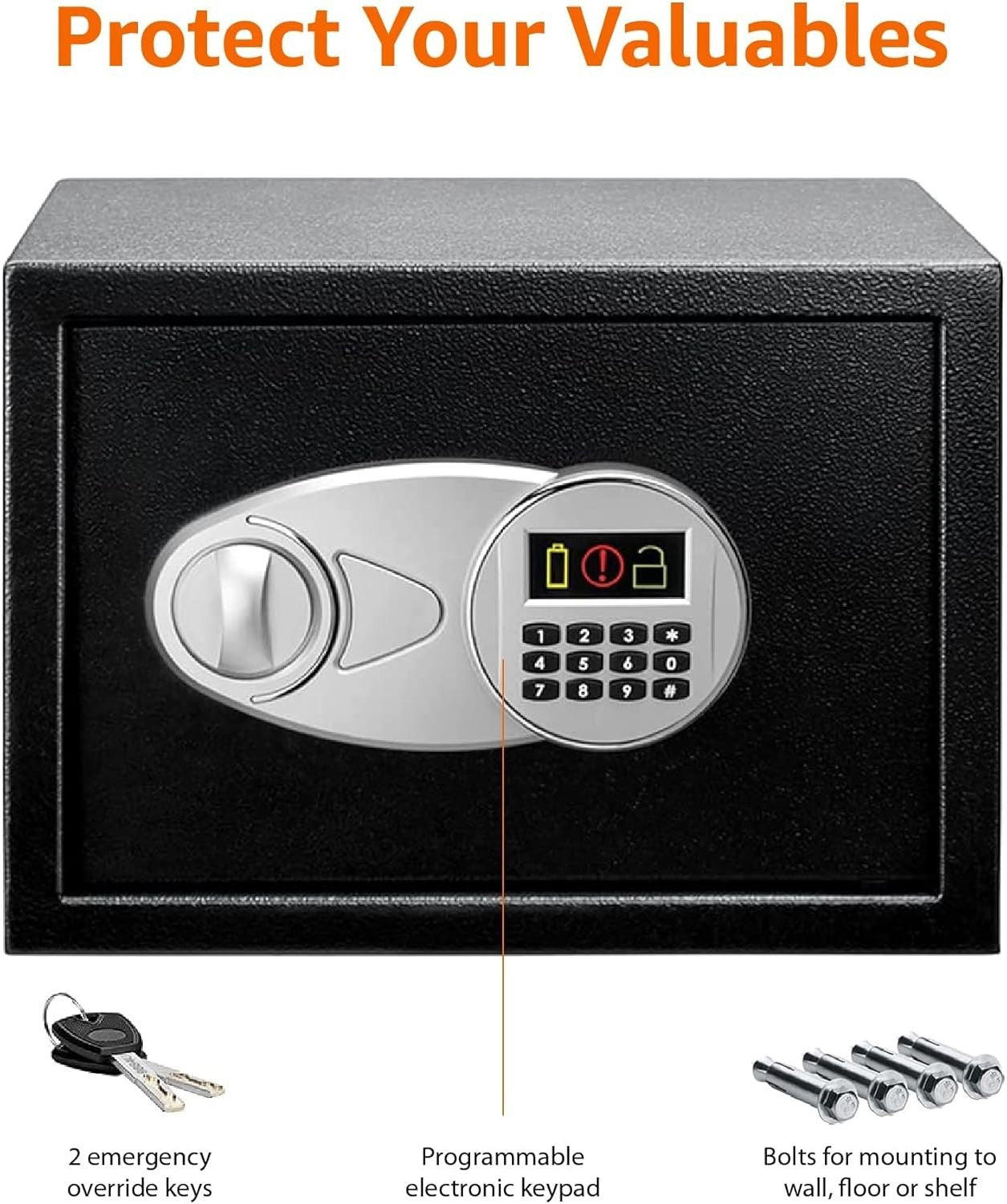 14L Digital Safe Box Electronic Keypad Steel Security Lock Safe