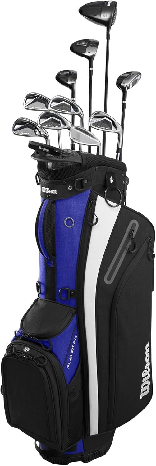 Mens Left Hand Complete Golf Club Set Regular Steel Shafts Stand Bag