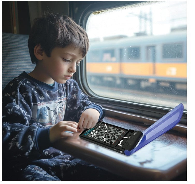 Electronic Travel Chess Set | 64 Difficulty Levels | Compact Portable Strategy