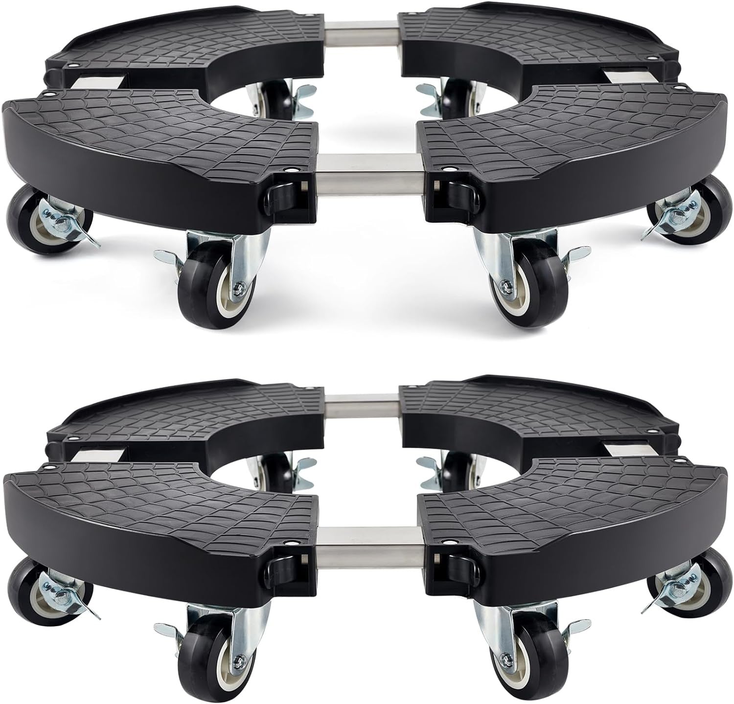2 Pack Adjustable Rolling Plant Stand with Wheels Heavy Duty 15–21" 330lbs Caddy