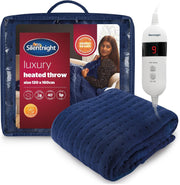 Electric Heated Throw Blanket 9 Heat Settings Fast Heat Washable 120x160cm
