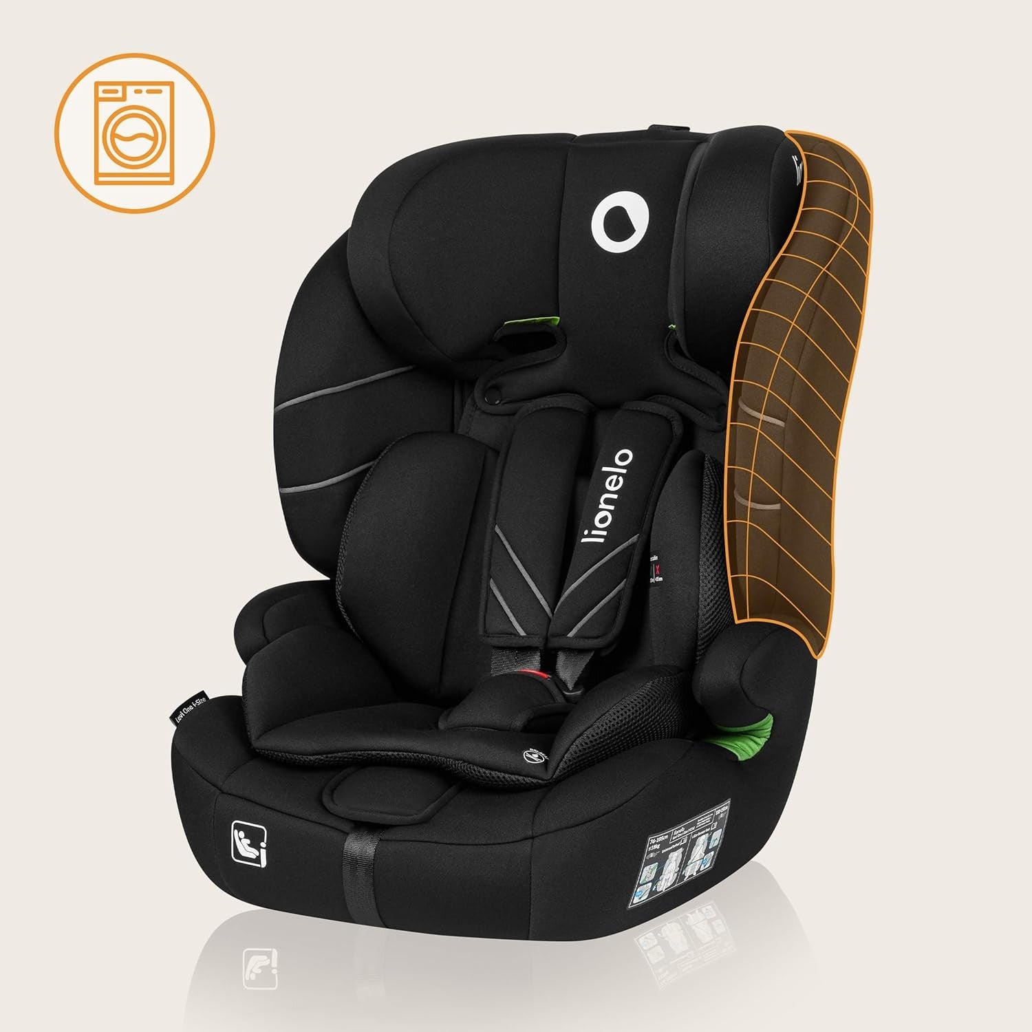 i-Size Child Car Group 1/2/3 9–36kg Adjustable Headrest Side Protection