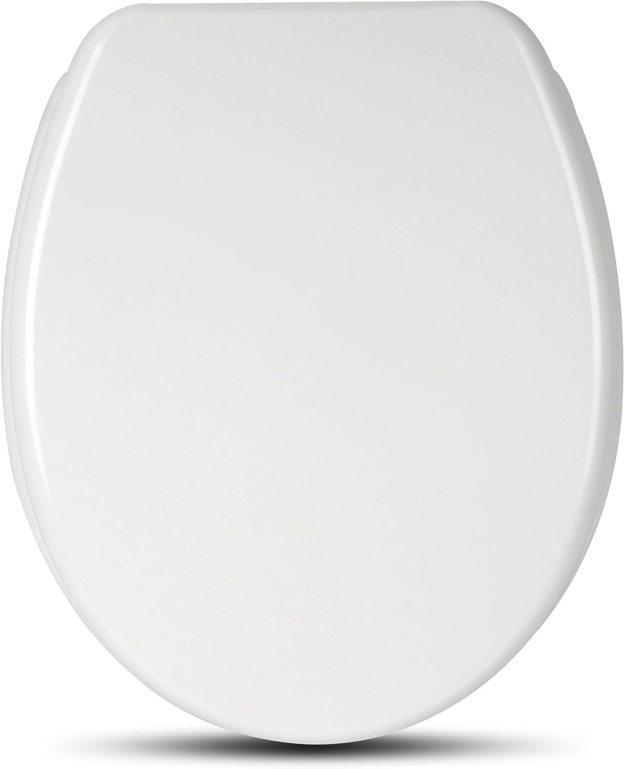 Premium Soft Close Toilet Seat O-Shape Duroplast Adjustable Hinges White 45x37cm