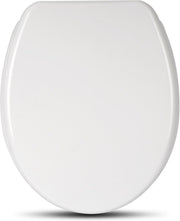 Premium Soft Close Toilet Seat O-Shape Duroplast Adjustable Hinges White 45x37cm