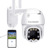 2 Pack Solar Security Camera Wireless Outdoor PTZ Color Night Vision