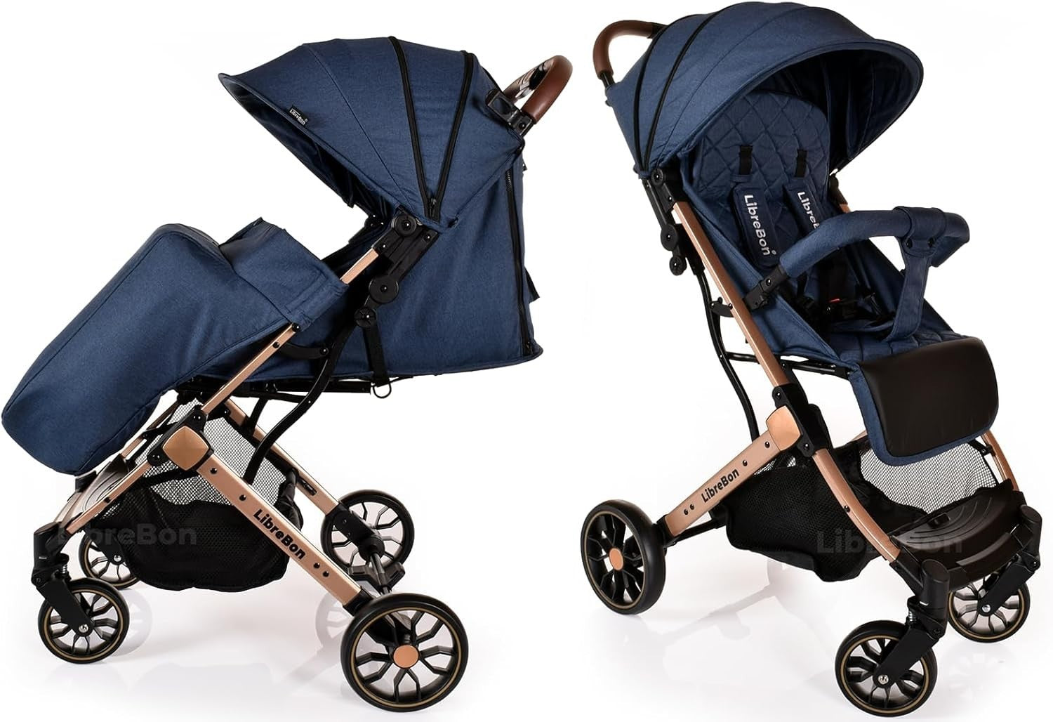 Lightweight Travel Stroller One Hand Fold Compact Buggy with Rain Cover