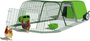 Plastic Chicken Coop with 2m Run Wheels 3 Hens Lockable