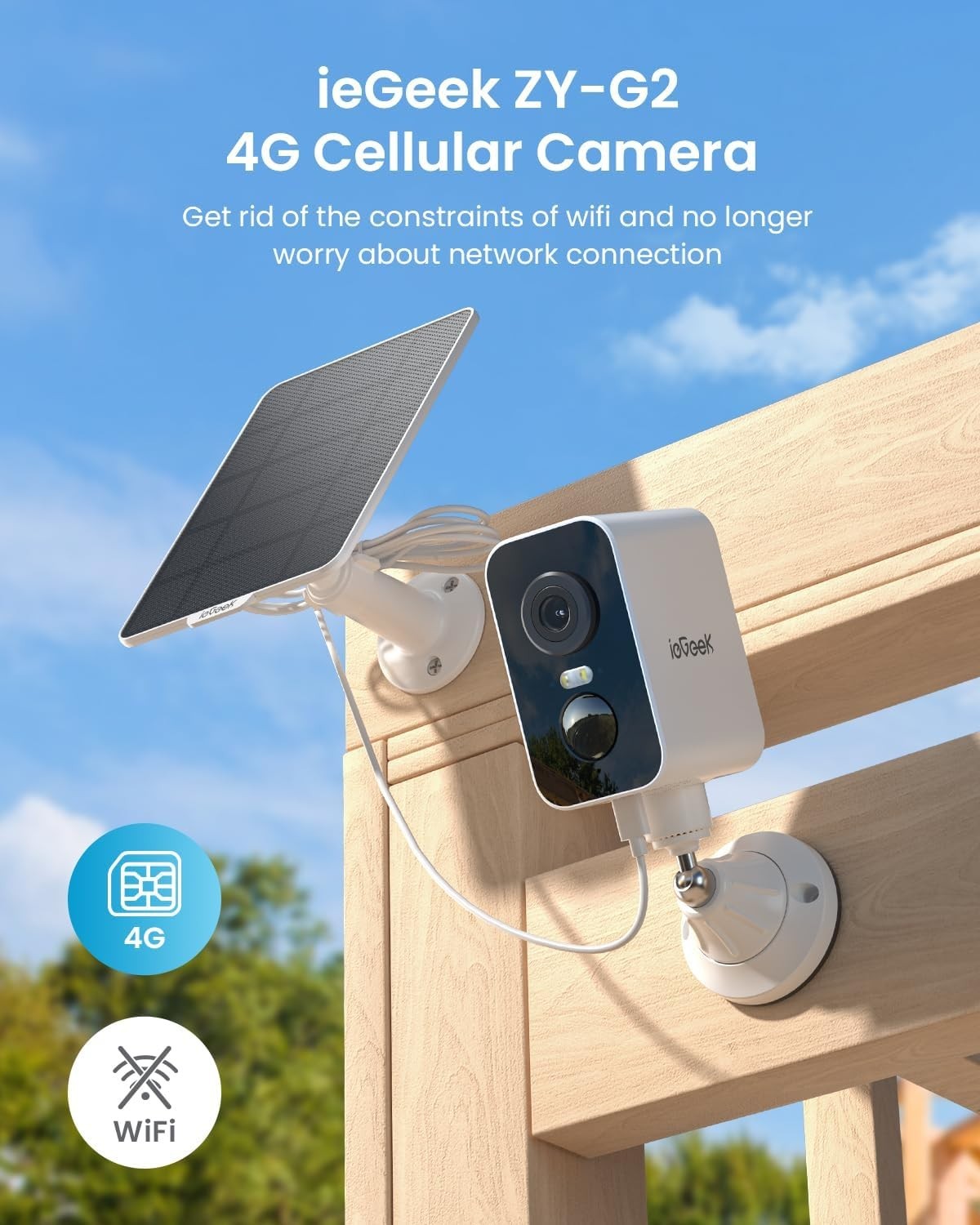 4G Security Camera No WiFi 2K PTZ Solar Battery CCTV SIM Card