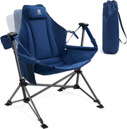 Folding Swing Hammock Chair Outdoor Rocker 180KG Heavy Duty Padded Seat
