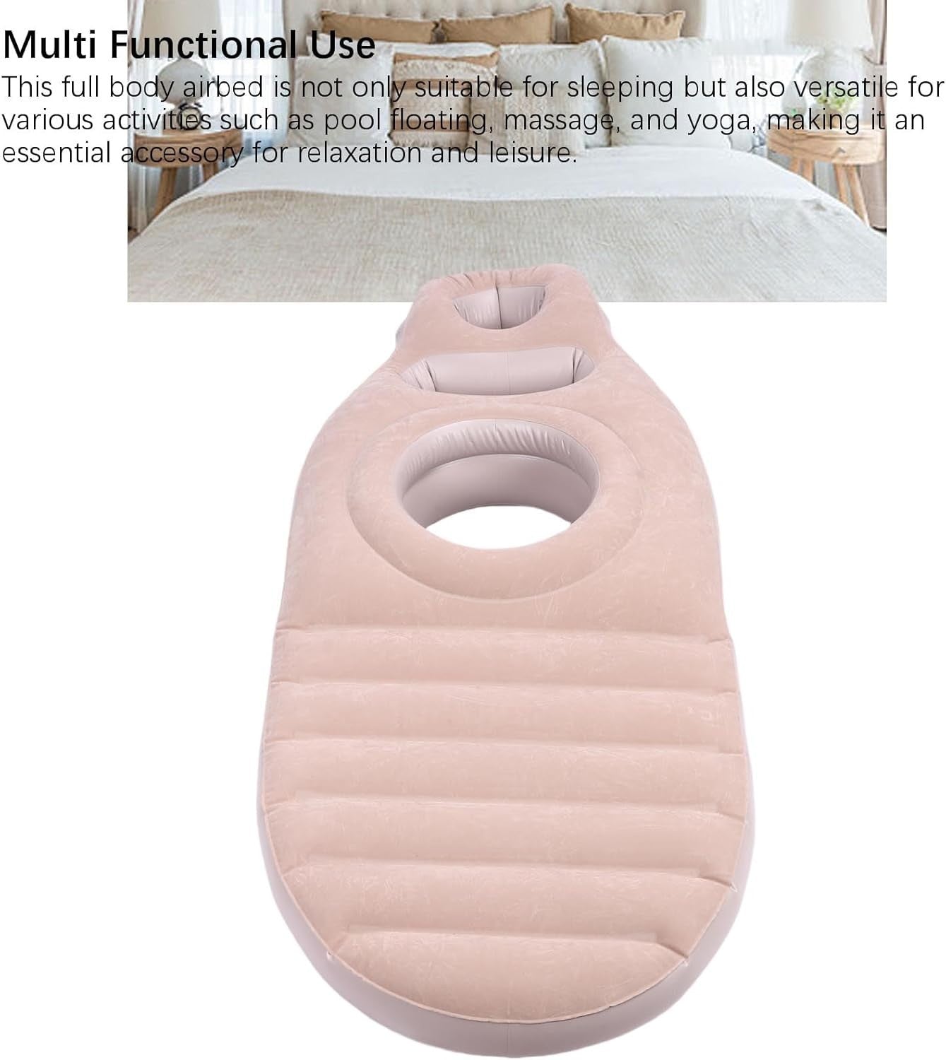 Inflatable Pregnancy Body Pillow Full Body Maternity Belly Hole Grey