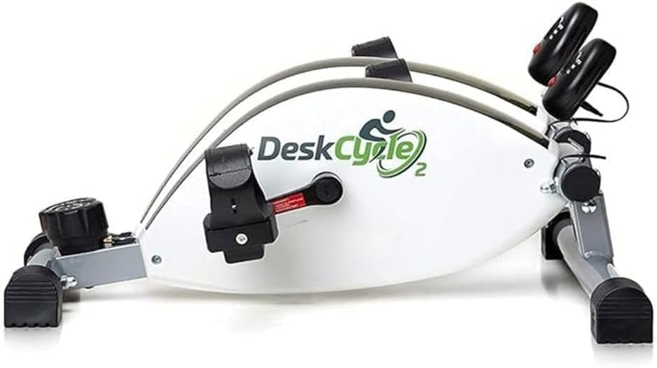Adjustable Under Desk Bike Quiet Magnetic Pedal Exerciser Low-Profile Trainer