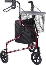 3 Wheel Rollator Walker Folding Lightweight Brakes Tray Indoor Outdoor