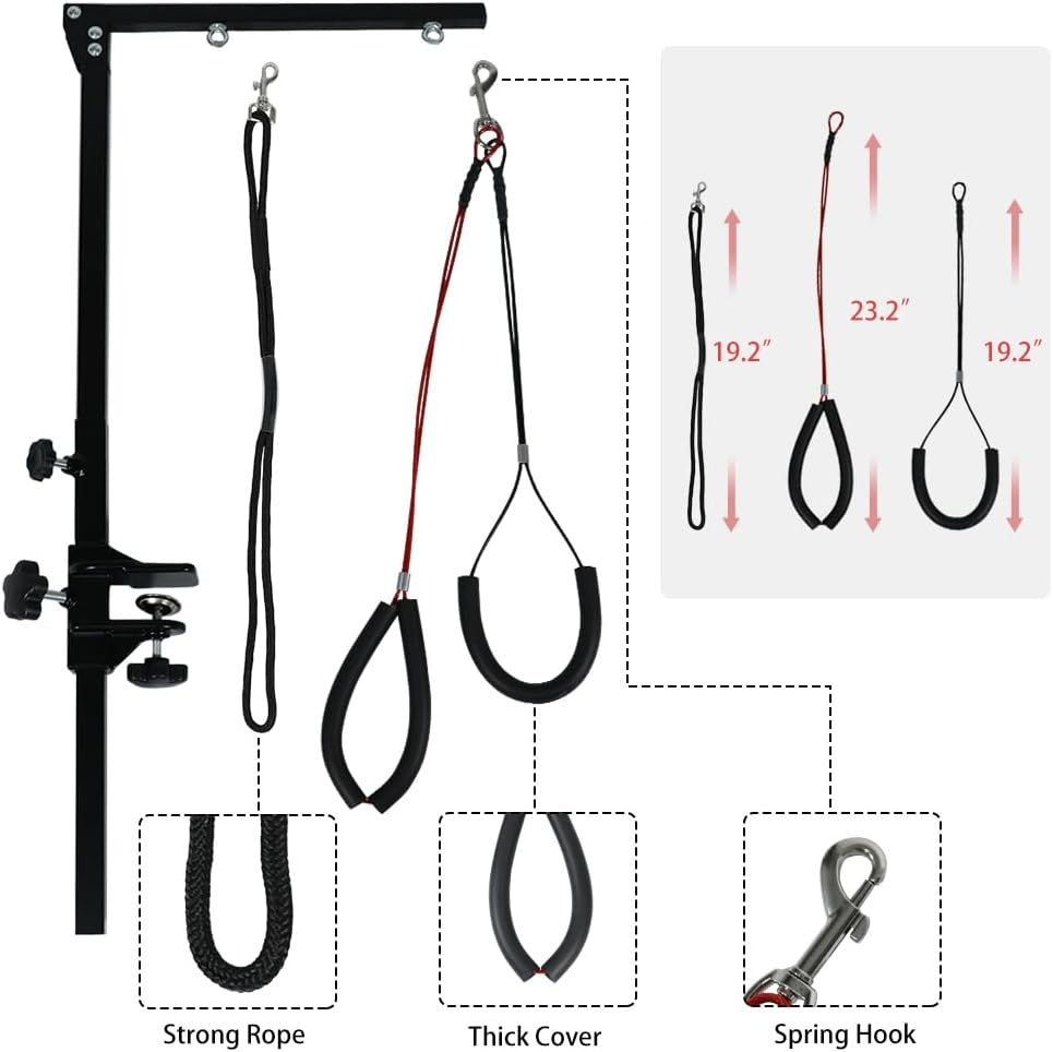 Dog Grooming Arm Clamp Adjustable Loop Noose Nail Trimming Small Pets