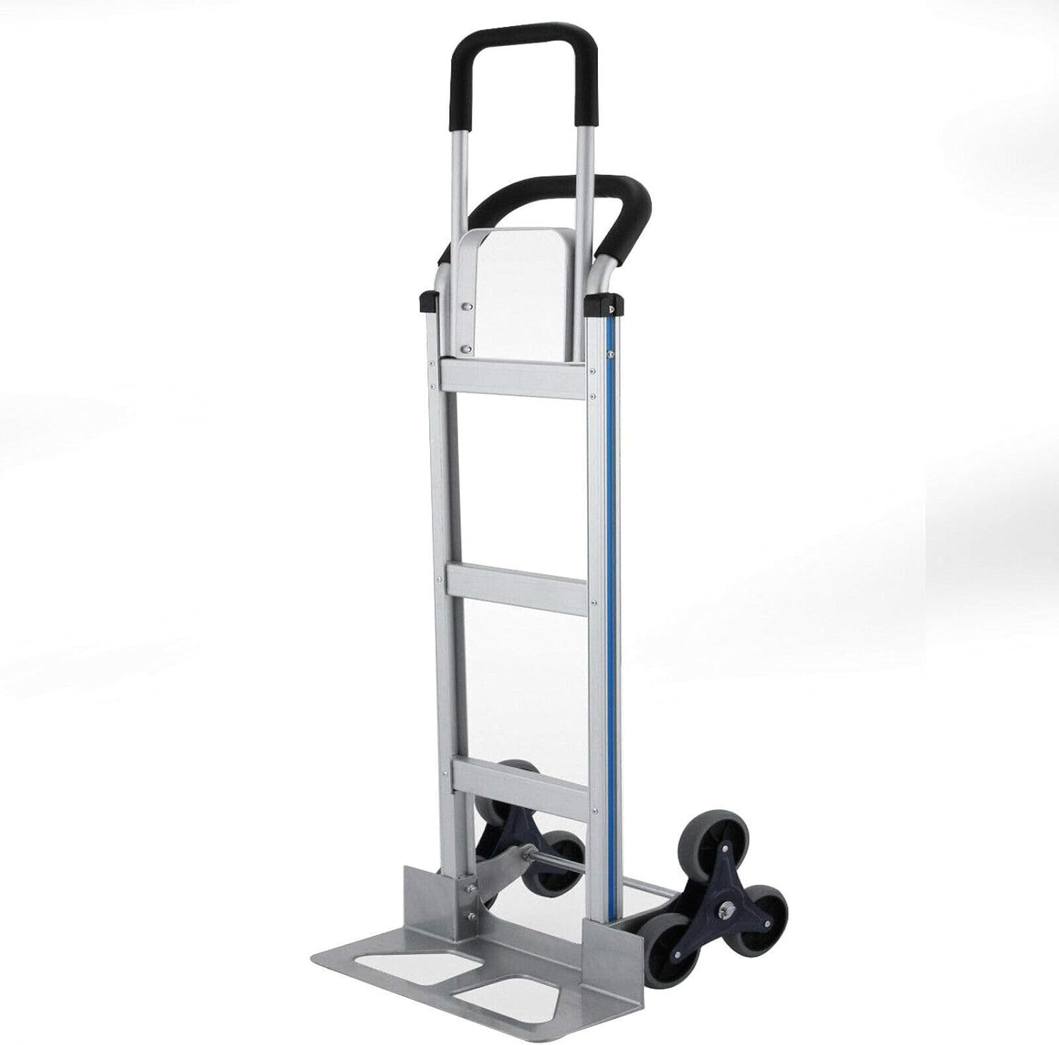 2 in 1 Folding Hand Truck Stair Climbing Shopping Cart Utility Trolley
