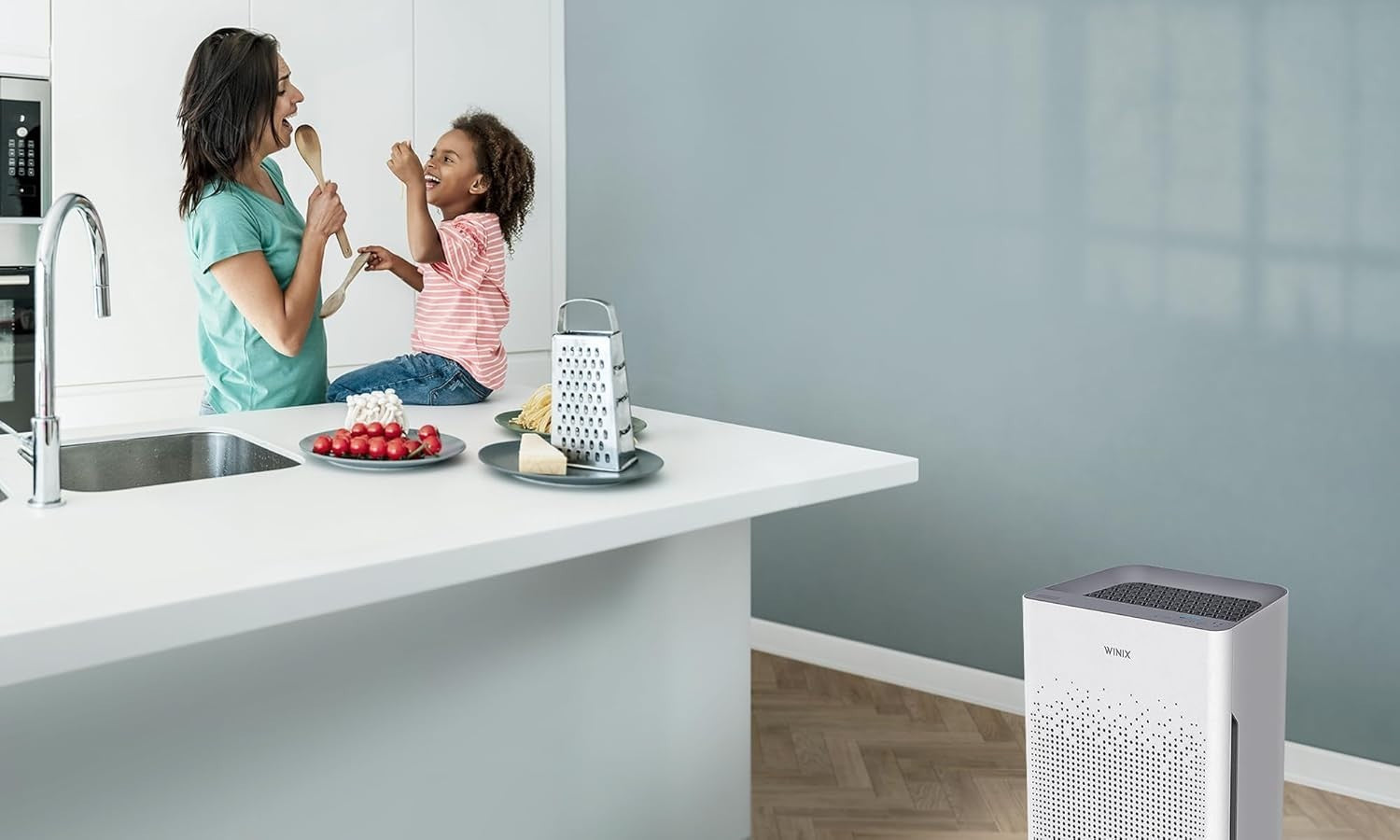 HEPA Air Purifier CADR 410m³/h Large Room 100m² Allergy Smoke Odor