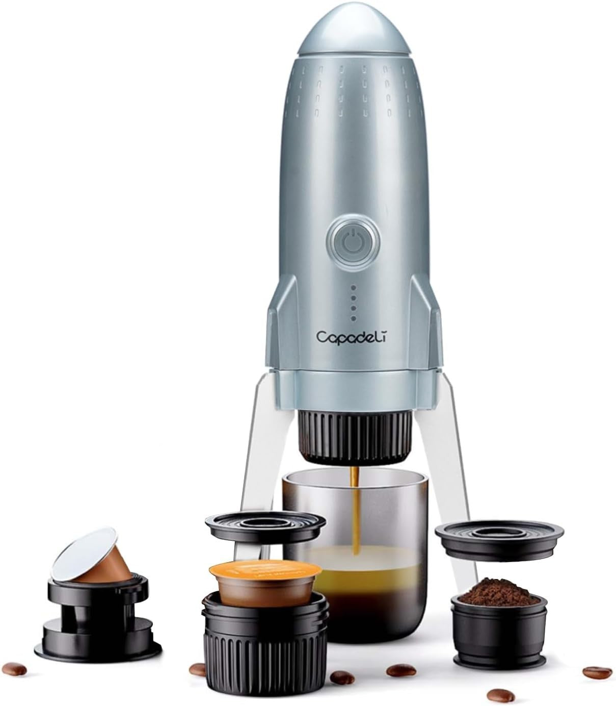 Portable 3-in-1 Espresso Maker 19Bar Travel Coffee Machine USB Recharge